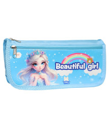 Penar școlar Beautiful girl Rainbow albastru